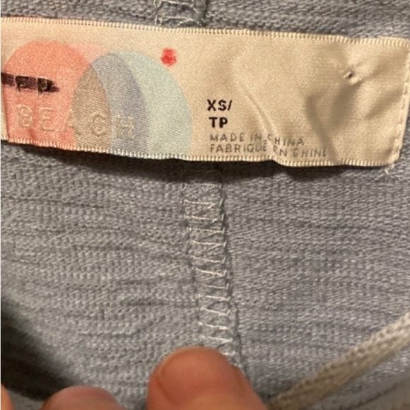 Free People Beach Santa Maria Long Sleeved Dress Light Blue XS New Without Tags - Picture 4 of 5